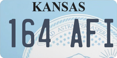 KS license plate 164AFI