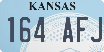 KS license plate 164AFJ