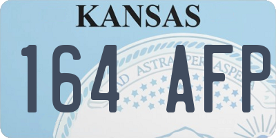 KS license plate 164AFP