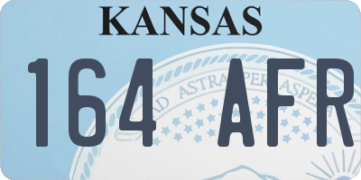 KS license plate 164AFR
