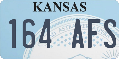 KS license plate 164AFS