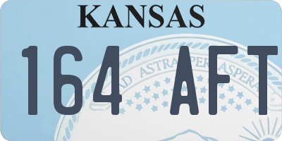 KS license plate 164AFT