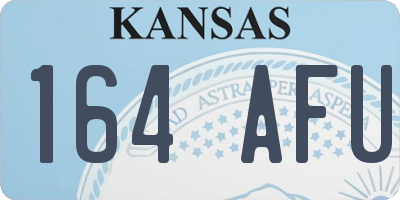 KS license plate 164AFU