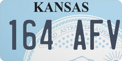 KS license plate 164AFV