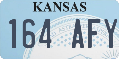 KS license plate 164AFY