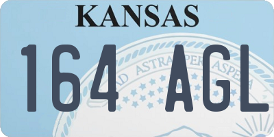 KS license plate 164AGL