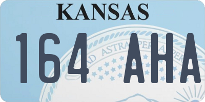 KS license plate 164AHA