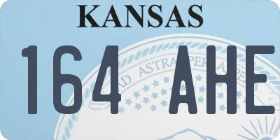 KS license plate 164AHE