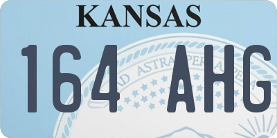KS license plate 164AHG