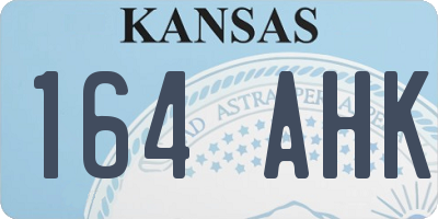 KS license plate 164AHK