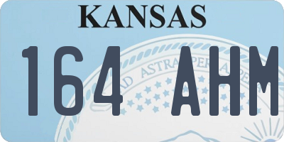 KS license plate 164AHM