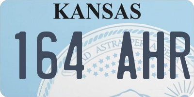 KS license plate 164AHR