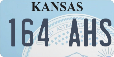 KS license plate 164AHS