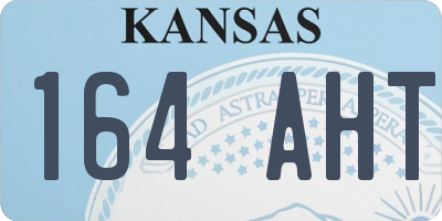 KS license plate 164AHT