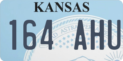 KS license plate 164AHU