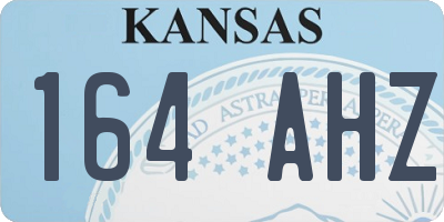 KS license plate 164AHZ