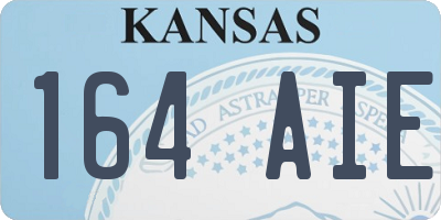 KS license plate 164AIE
