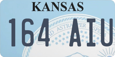 KS license plate 164AIU