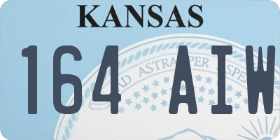 KS license plate 164AIW