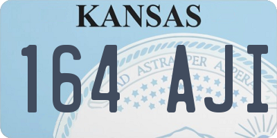 KS license plate 164AJI