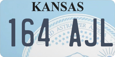 KS license plate 164AJL