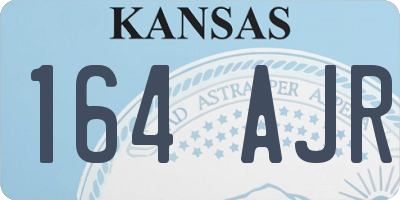 KS license plate 164AJR
