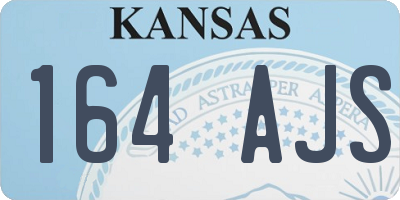 KS license plate 164AJS