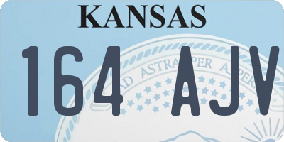 KS license plate 164AJV