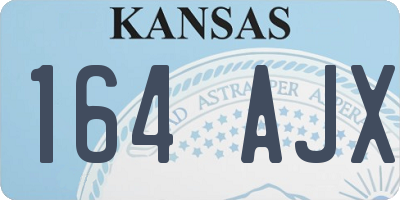 KS license plate 164AJX