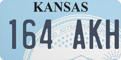 KS license plate 164AKH