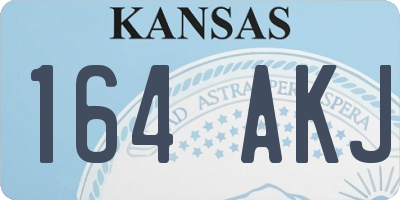 KS license plate 164AKJ