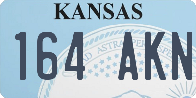 KS license plate 164AKN
