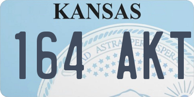 KS license plate 164AKT