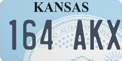 KS license plate 164AKX