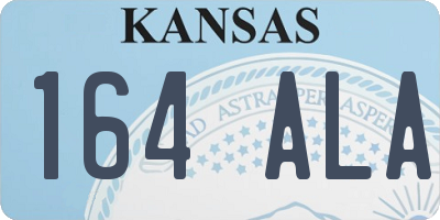 KS license plate 164ALA