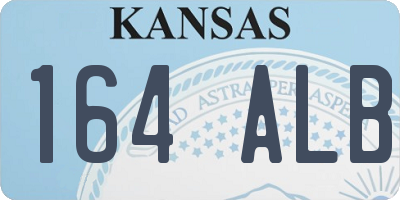 KS license plate 164ALB