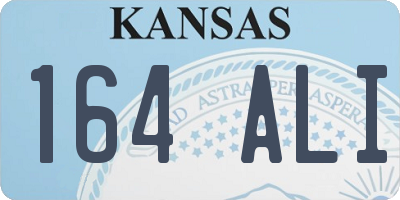 KS license plate 164ALI