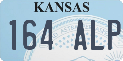 KS license plate 164ALP