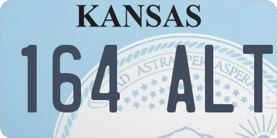 KS license plate 164ALT