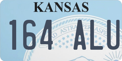 KS license plate 164ALU