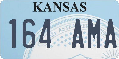 KS license plate 164AMA