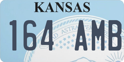 KS license plate 164AMB