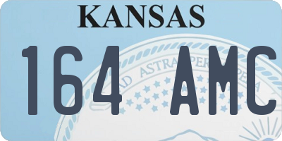 KS license plate 164AMC