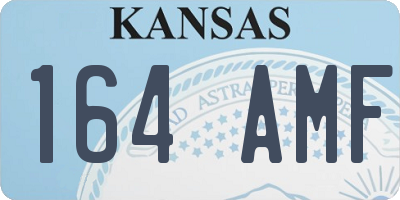 KS license plate 164AMF