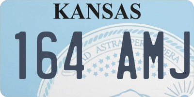 KS license plate 164AMJ