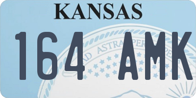 KS license plate 164AMK