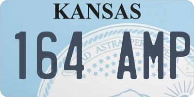 KS license plate 164AMP