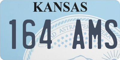 KS license plate 164AMS