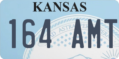 KS license plate 164AMT