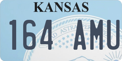KS license plate 164AMU